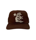 Hellstar OG Logo Hat Rhinestone Brown (Snapback)